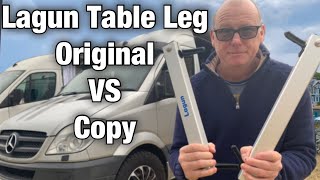 Lagun RV table leg Original Vs Copy Comparison amp Review in sprinter van conversion [upl. by Wendye95]