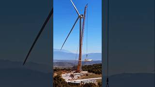 Wind turbine single blade installation 🧑‍🔧 Gamesa greenenergy [upl. by Ardehs]