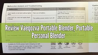 Review Vaeqozva Portable Blender Portable Personal Blender Smoothies 24oz 300W Travel Blender USBC [upl. by Ariait]