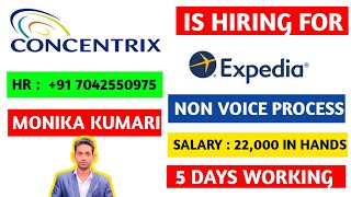 Concentrix Is Hiring For Expedia Process  Non Voice Process  Jobs In Concentrix For Freshers [upl. by Aihsik]