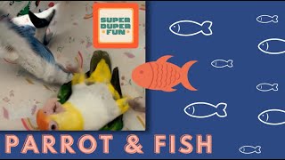 Caique Parrot vs Wobbling Fish [upl. by Lugar389]