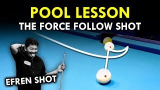 Pool Lesson  How To Play And Use A Force Follow Shot [upl. by Ace]