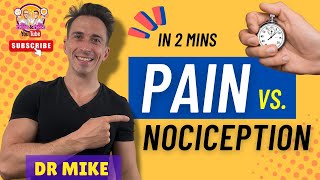 Pain vs Nociception  In 2 minutes [upl. by Reese]