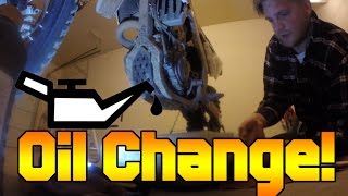 2012 Kawasaki KX450F Oil Change and Oil Filter Cleaning [upl. by Arri153]