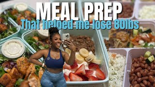 MEAL PREP FOR WEIGHT LOSS This actually helped me lose 80lbs High protein [upl. by Bald]