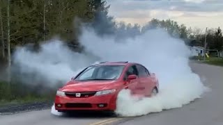 Submission Burnouts 14 CRAZY Honda burnouts MASSIVE 350z DONUTS V8’s [upl. by Anabal]