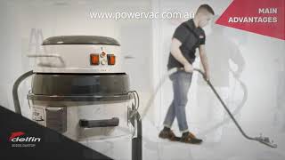 Delfin 202 DS Industrial Vacuum from PowerVac [upl. by Cain]