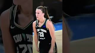 Watch Breana Stewarts reaction as the Liberty put the brakes on Angel Reese and her doubles wnba [upl. by Dowlen]