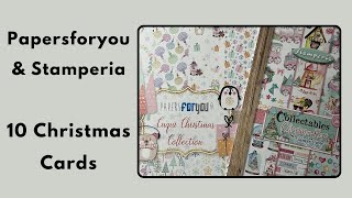 Papersforyou  10 Christmas cards  Cuguis Christmas Collection [upl. by Tjader]