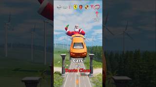 Cars vs Santa Claus 🎅😂❌ BeamNGDrive shorts beamnngdrive [upl. by Nylannej]