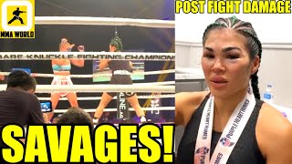 MMA Community Reacts to the Highly Entertaining Fight between Paige VanZant vs Rachael OstovichTJ [upl. by Htebazile]