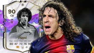 90 FUTURE STARS ICON PUYOL PLAYER REVIEW FC 24 [upl. by Guenzi]