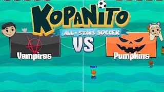 Kopanito AllStars Soccer Gameplay 1  PUMPKINS VS VAMPIRES  2 Player [upl. by Akinahs727]