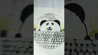 How to draw beautiful panda drawing step by step draw beautiful pictures drawing pandas pandapanda [upl. by Tiloine]