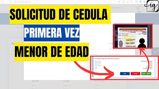 SOLICITUD DE CEDULA PRIMERA VEZ MENOR DE EDAD en Venezuela  Requisitos Tiempos [upl. by Sand]