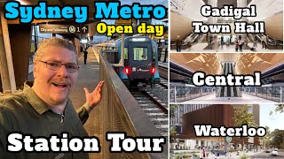 Sydney Metro City Station Tour Sydenham Waterloo Central Gadigal Town Hall￼ [upl. by Haletky]