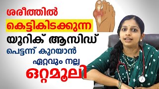 ശരീരത്തിൽ കെട്ടികിടക്കുന്ന യൂറിക് ആസിഡ് കുറക്കാൻ ഏറ്റവും നല്ല ഒറ്റമൂലി  uricacid  Arogyam [upl. by Amadus]