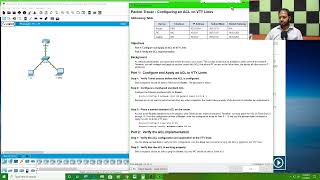 Lab 7233 Packet Tracer  Configuring an IPv4 ACL on VTY Lines  Professor Munshi Shams CCNA 2 [upl. by Ajam]