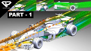 Solidworks Flow Simulation Tutorial CFD  Formula one car Aerodynamics simulation Part 1 [upl. by Avan168]