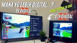 NGETES TV DIGITAL VS TV TABUNG PAKAI ANTENA 16000 TERMURAH [upl. by Ecaidnac]