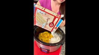 3 Ingredient Peach Cobbler 🍑 dessert easyrecipe peaches [upl. by Onaicul946]