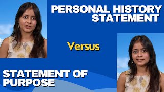 Personal History Statement Versus Statement of Purpose [upl. by Thgiwd]