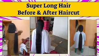 Super Long Hair  Before amp After Haircut  Rambut Super Panjang [upl. by Tory]