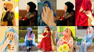 Hijab girl hide face pic🔥  Beautiful islamic stylish girl dp 2023  girl whatsapp dp PicsCreation [upl. by Murtagh837]