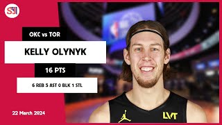 KELLY OLYNYK 16 PTS 6 REB 5 AST 0 BLK 1 STL vs OKC  20232024 TOR  Player Full Highlights [upl. by Cassandry281]