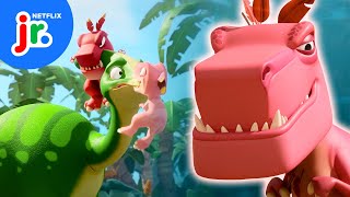 Baby Dinosaur Feeding Frenzy 🦕 Bad Dinosaurs  Netflix Jr [upl. by Osbert]