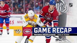 Predators  Canadiens 1210  NHL Highlights 2023 [upl. by Madella]