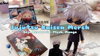 Jujutsu Kaisen Merch haul  Gojo nendoroid unboxing Fuwakororin plush manga [upl. by Melliw572]