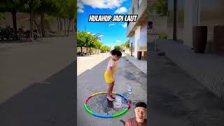 Hulahup jadi laut funnyvideo funny hulahup sea water family familyvlog [upl. by Neelehtak]