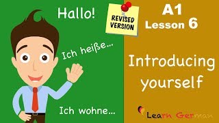 Revised  A1  Lesson 6  sich vorstellen  introducing yourself in German  Learn German [upl. by Ireg]