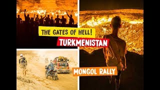 TURKMENISTAN  DARVAZA CRATER THE GATES OF HELL  MONGOL RALLY 2018 [upl. by Rebmat]