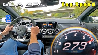 THEY DO EXIST AMG GLA 45 S goes FAST on Autobahn [upl. by Ailem793]