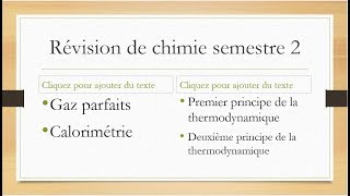 Révision thermochimie partie 2 [upl. by Noitsirhc]