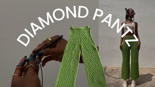 Diamond Stitch Pantz Crochet Tutorial  Part 2 [upl. by Alegnaoj]