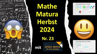 Matura 2024 Nebentermin 1 Herbst Nr 23 Erwartungswerte und Standardabweichungen [upl. by Bartolemo]