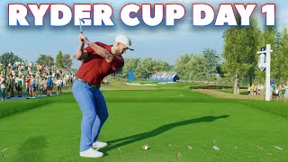 RYDER CUP DAY 1  Foursomes Match 1  EA Sports PGA Tour Gameplay [upl. by Enyamart]