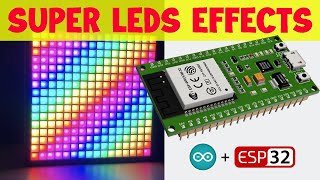 LIGHT EFFECT by WS2812B NEOPIXEL ESP32 DIY MATRIX 16x16 ide ARDUINO [upl. by Llertram]