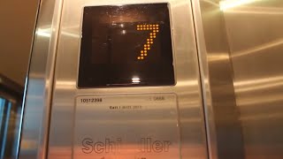 Schindler EuroLift MRL Traction elevator  Quality Hotel Narvik Norway [upl. by Ahsakat]