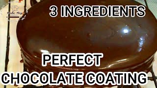 3 INGREDIENTS CHOCOLATE FROSTING CAKE COATING [upl. by Obola]