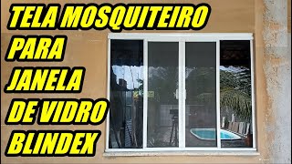 Como fazer Tela mosquiteiro de correr para janela de Vidro Blindex Em detalhes [upl. by Enyamart]