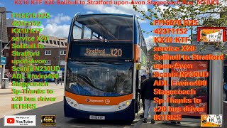 BR X20 Solihull Town Centre To Stratford upon Avon 4K [upl. by Kcired]