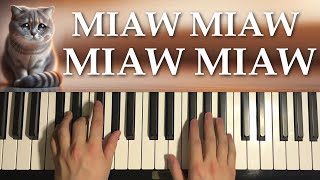 How To Play  Miaw Miaw Miaw Miaw Sad Tiktok Song Piano Tutorial Lesson [upl. by Anippesuig]