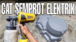 SPRAY GUN ELEKTRIK  REVIEW ALAT SEMPROT CAT LISTRIK [upl. by Coh130]