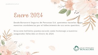 Homenaje a nuestros asegurados fallecidos en Enero de 2024 [upl. by Radmilla201]