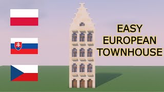 Minecraft  Eastern European Townhouse Tutorial  EASY [upl. by Siriso]