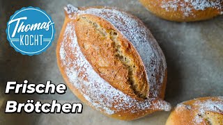 Knusprige Brötchen zum Frühstück ohne Stress  morgens nur noch frisch backen [upl. by Jordanna510]